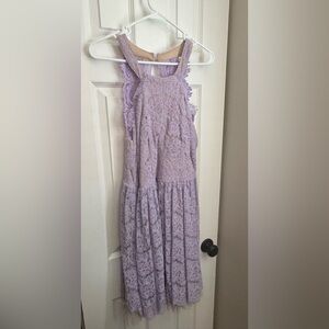 Francesca's Collections Lilac Crochet Dress